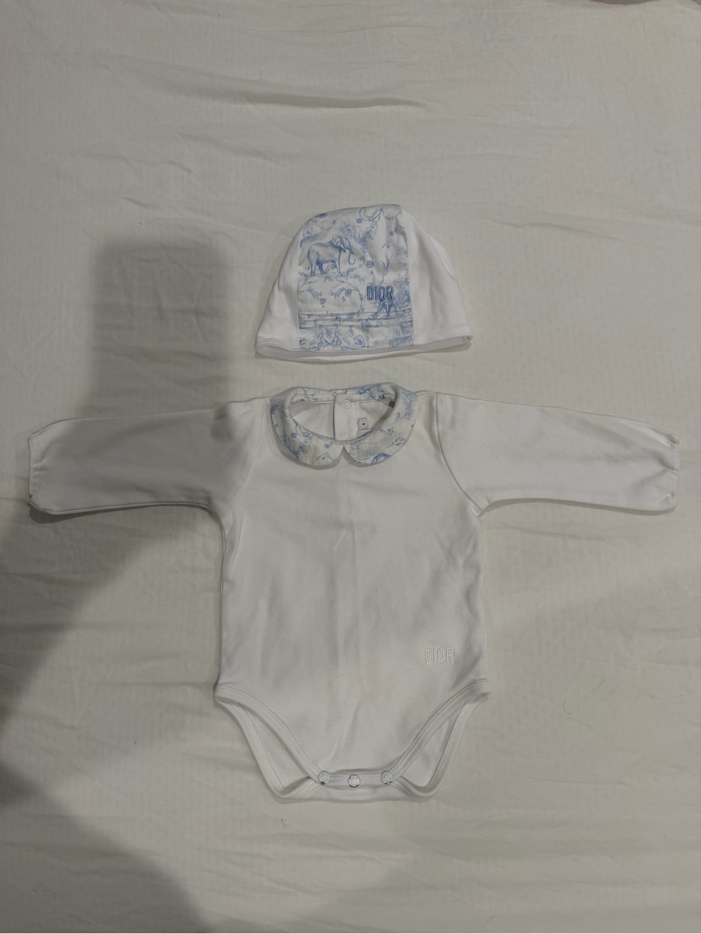 Dior Baby One-Piece with Matching Hat